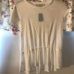 NWT LOFT XSP sheer peplum top